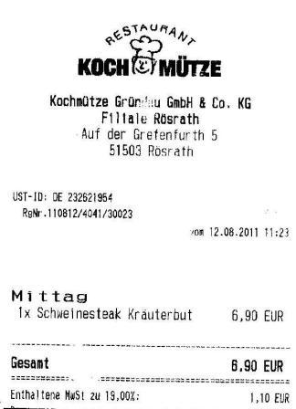 rtks Hffner Kochmtze Restaurant